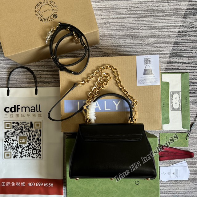 Gucci官網1955全新時裝系列女包 古馳1955系列全皮迷你肩背包703848 gqy4596